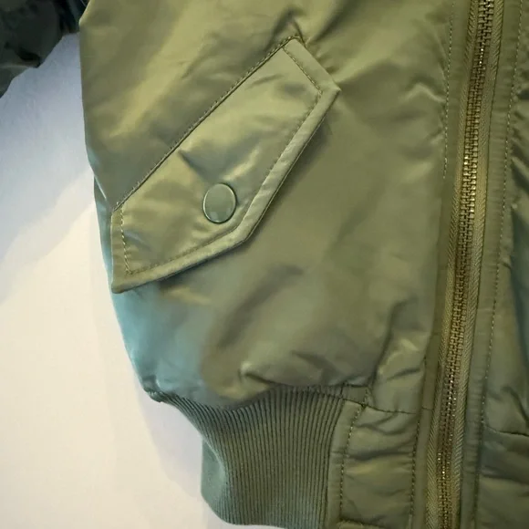 Alpha Industries Kids Bomber Jacket  USAF MA-1 Flyer Sage Green 3T NWOT - Picture 6 of 15